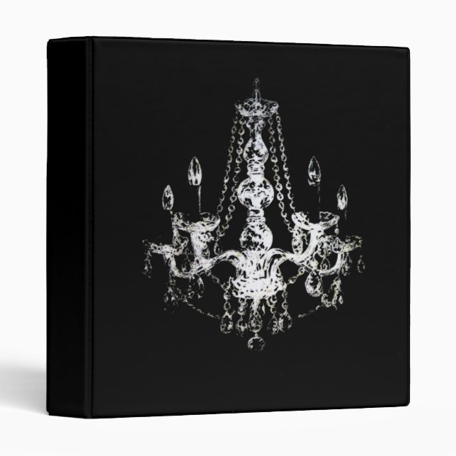 Chandelier Elegance ~ Binder Black Work Retro (Front/Spine)