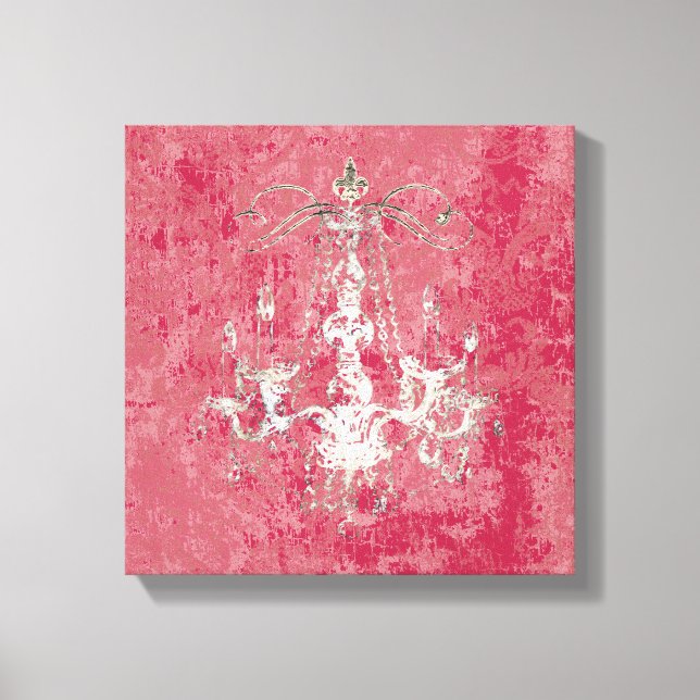 Chandelier Elegance CHANGE COLOR ~ Wrapped Canvas (Front)