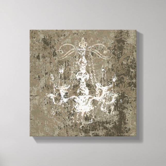 Chandelier Elegance CHANGE COLOR ~ Wrapped Canvas Print (Front)
