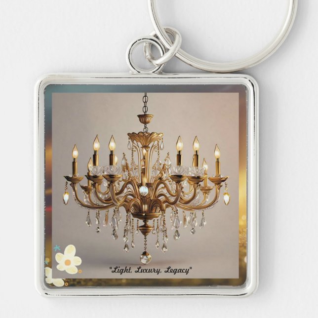 "Chandelier Elegance" Keychain (Front)