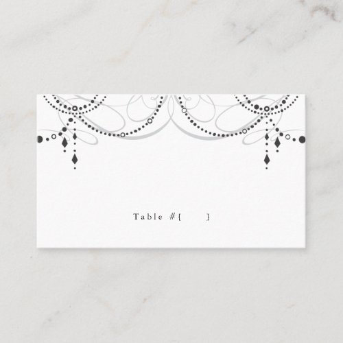 Chandelier Escort Card Business Cards