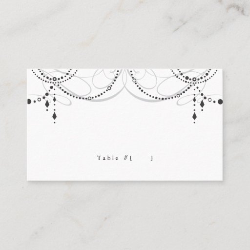 Customizable Chandelier Escort Card Business Cards