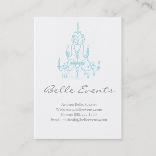 Customizable Chandelier Event Business Cards