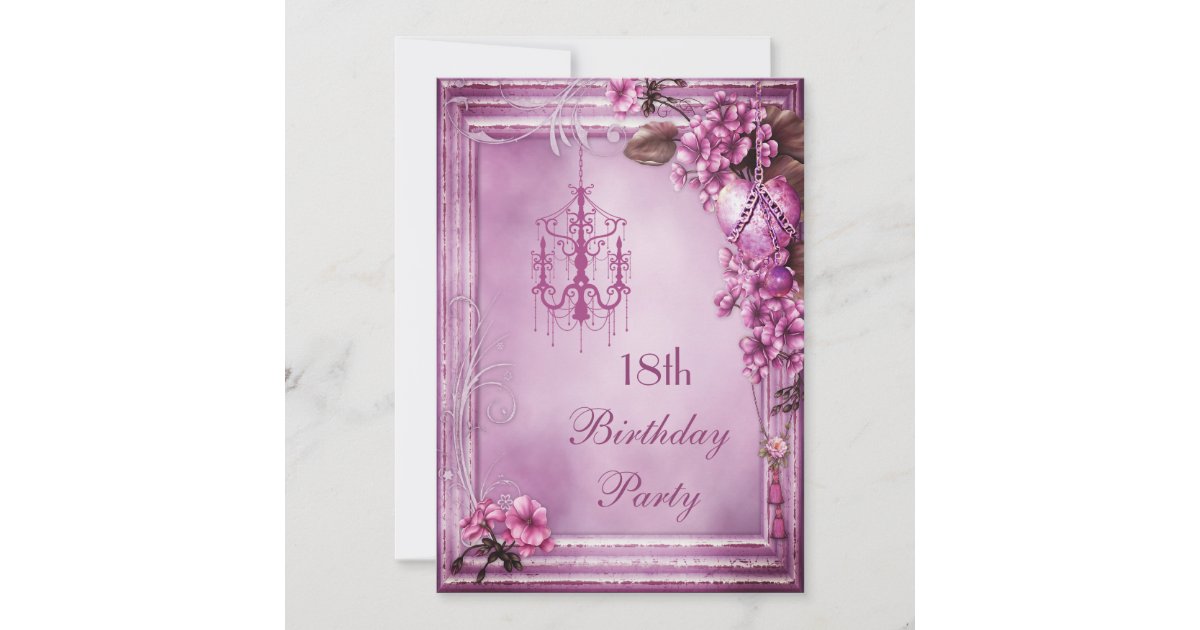 18th birthday invitation card