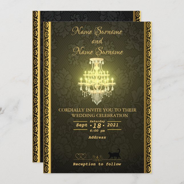 Chandelier Invitation (Front/Back)