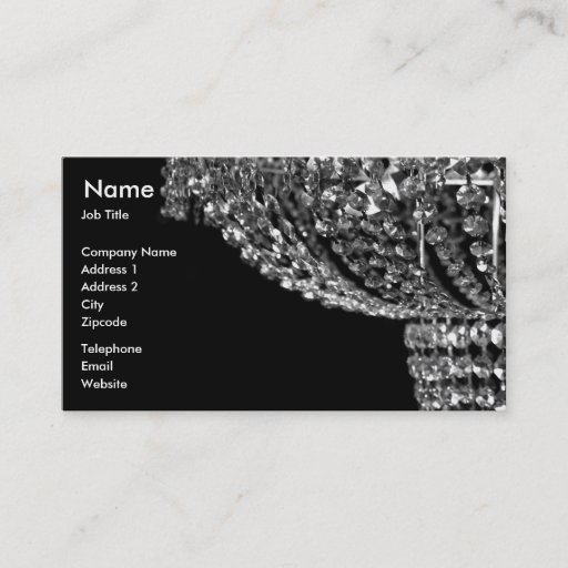 Customizable Chandelier Lighting Business Card