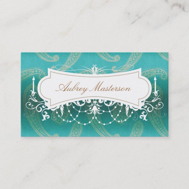 Chandelier Lights Elegant Business Card (Front)