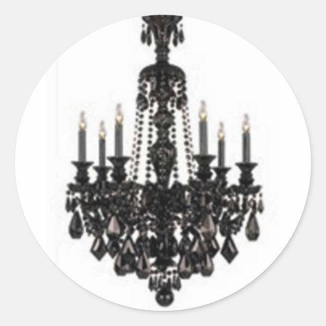 CHANDELIER LINE CLASSIC ROUND STICKER (Front)