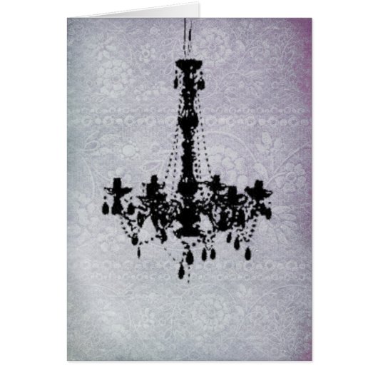 Chandelier on Lace Background Cards (Front)