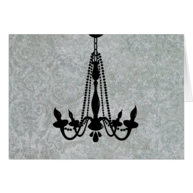 Chandelier on Vintage Background Cards (Front Horizontal)
