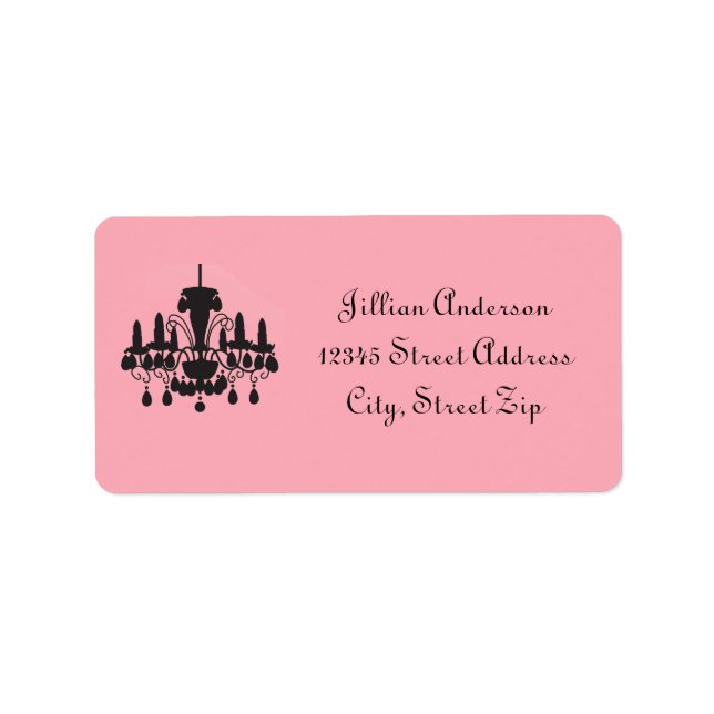 Chandelier Pink - Address Label (Front)