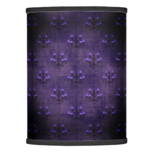 Chandelier purple, black gothic vintage lamp shade