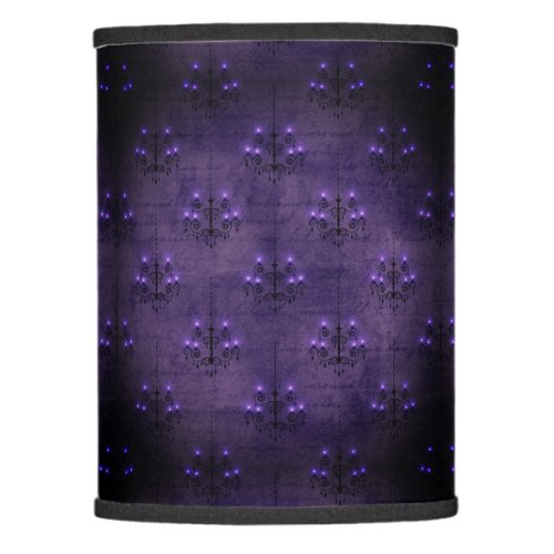 Chandelier purple black gothic vintage lamp shade