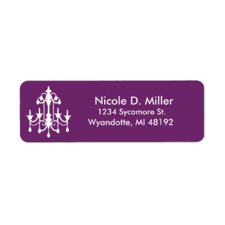 Chandelier Purple Return Label