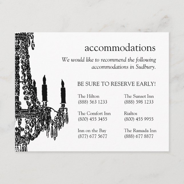 Chandelier Save the Date Invitation (Front)