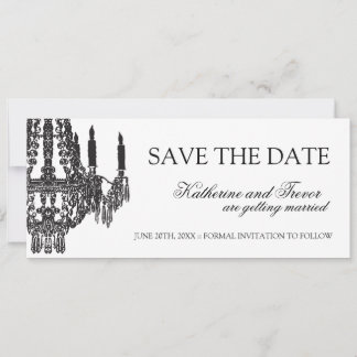 Chandelier Save the Date Wedding Invitation