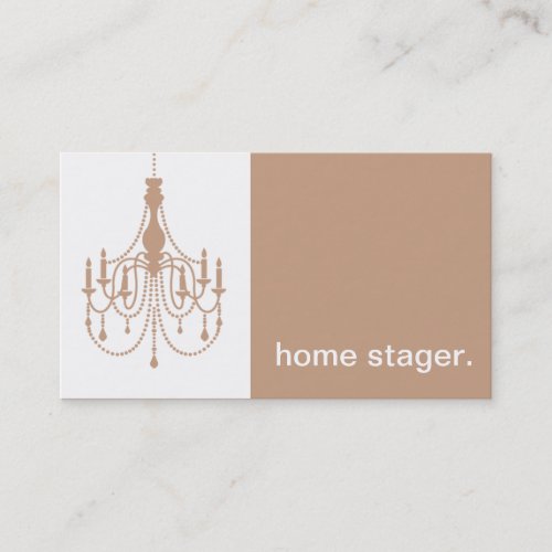 Chandelier Silhouette Icon _ home stager Business Card