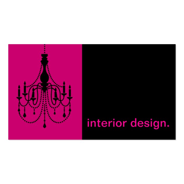 Chandelier Silhouette Icon   interior design Business Card
