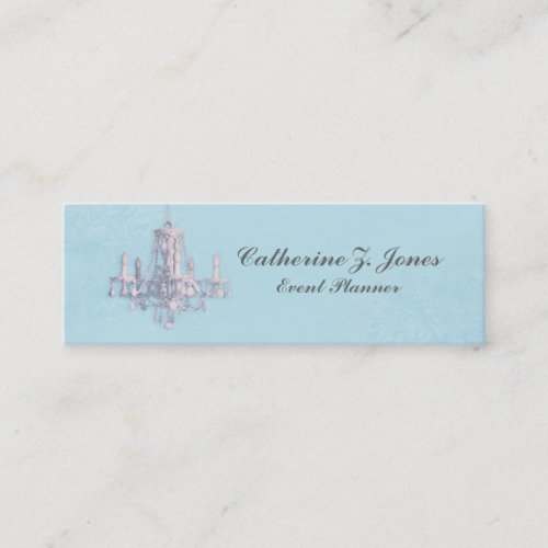Chandelier Skinny Business Card - Blue