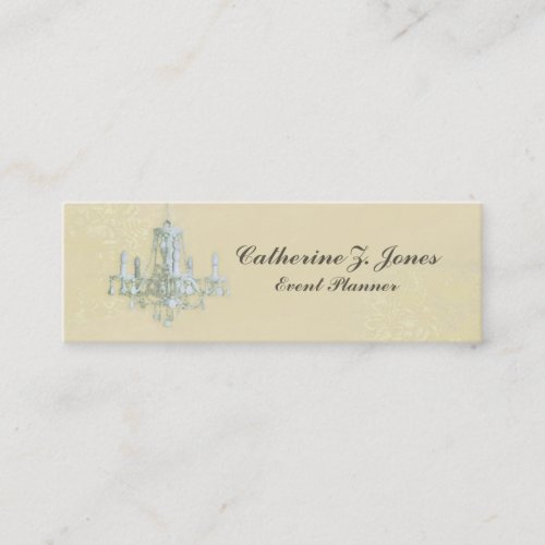 Chandelier Skinny Business Card - Cream