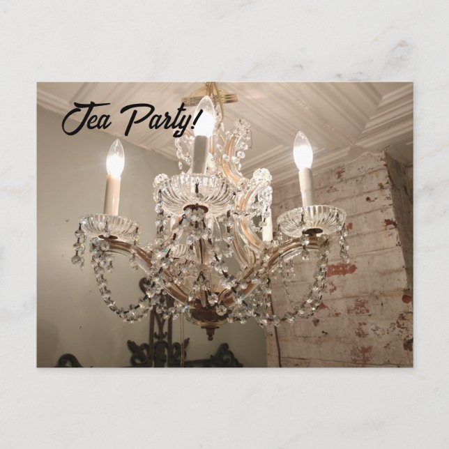Chandelier Tea Party! Postcard (Front)