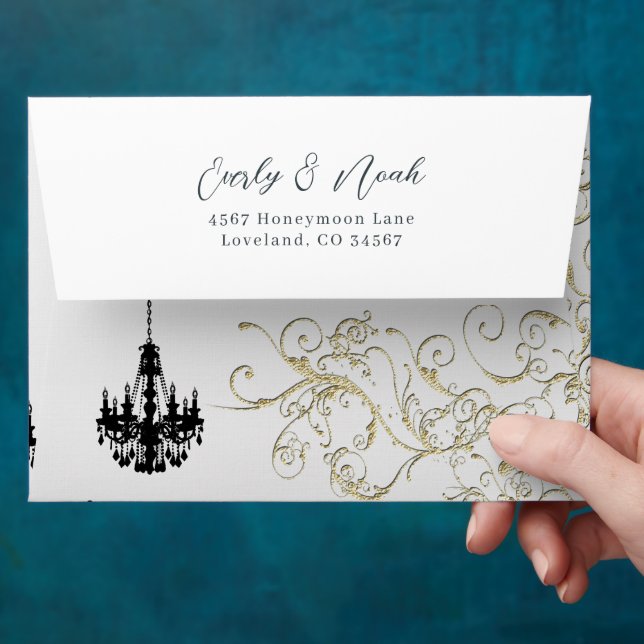 Chandelier Wedding Envelopes (Hand)