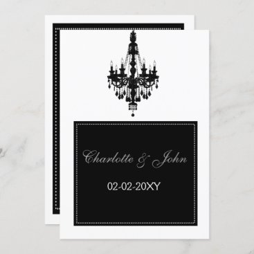 Chandelier wedding invitation