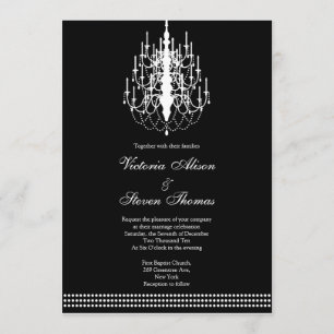 Chandelier wedding invitation