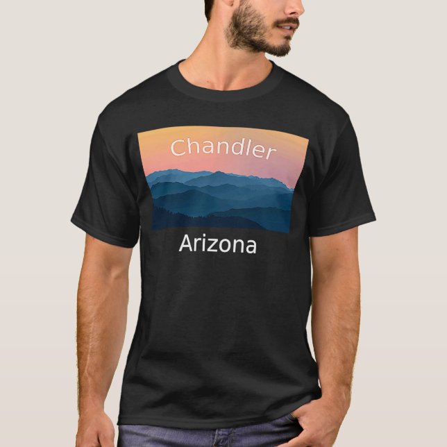 Chandler Arizona Mountain sunset hometown T-Shirt (Front)