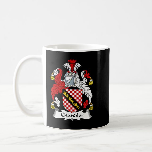Chandler Coat of Arms  Family Crest  Coffee Mug (Left)