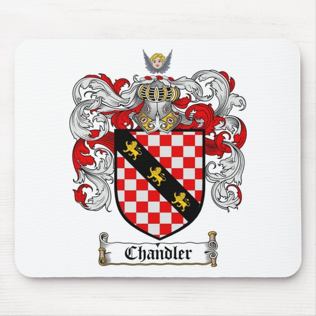 CHANDLER FAMILY CREST -  CHANDLER COAT OF ARMS MOUSE PAD (Front)