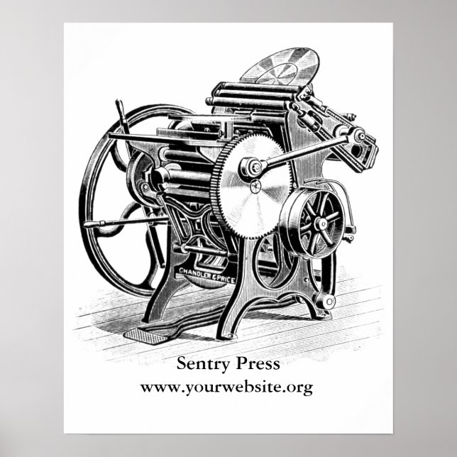 Chandler & Price letterpress poster (Front)