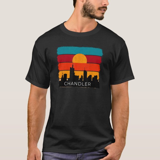 Chandler Retro Vintage American USA Distressed T-Shirt (Front)