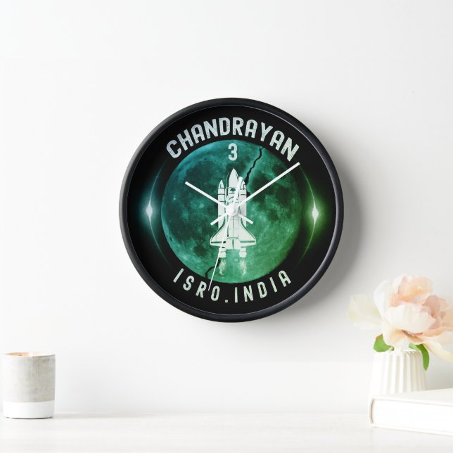 Chandrayan 3 Isro India space cosmic Clock (Home)