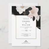 Chanel-inspired luxury Foil Invitation | Zazzle