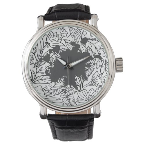 Chanel Lady style floral pattern  Watch