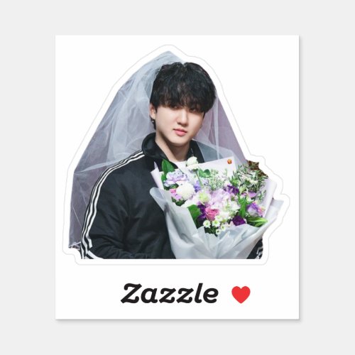 Changbin Stray Kids Wedding Veil Sticker