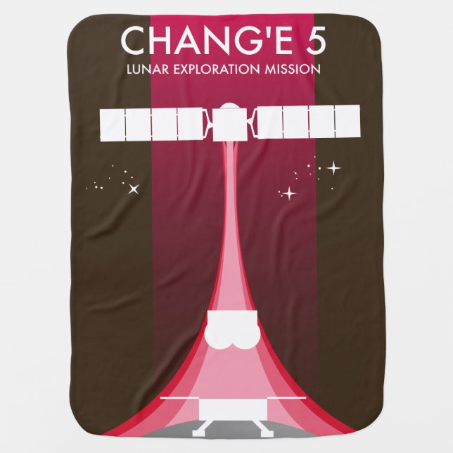Chang'e 5 Lunar Exploration Mission Baby Blanket (Front)