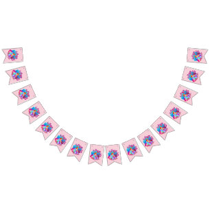 Change Age Name Mermaid Birthday Party Personalize Bunting Flags