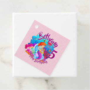 Change Age Name Mermaid Birthday Party Personalize Favor Tags