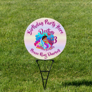 Change Age Name Mermaid Birthday Party Personalize Sign