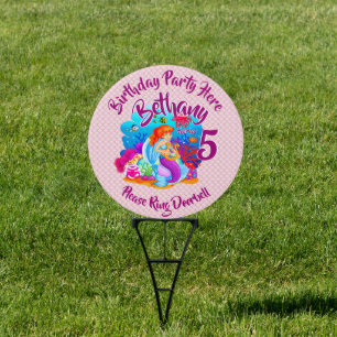 Change Age Name Mermaid Birthday Party Personalize Sign