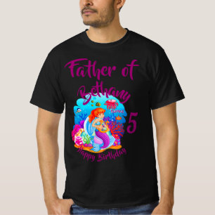 Change Age Name Mermaid Birthday Party Personalize T-Shirt