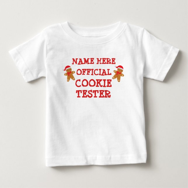 Change ALL TEXT add Name Offical Cookie Tester  Baby T-Shirt (Front)