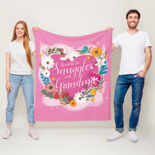 Change ALL Text Add Name Reserved Snuggles Grandma Fleece Blanket