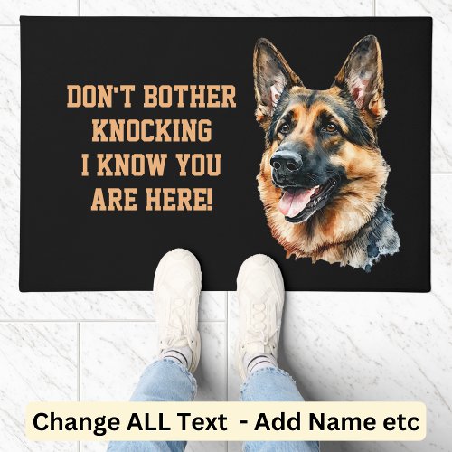 Change ALL Text Dont Knock I Know You Are Here  Doormat