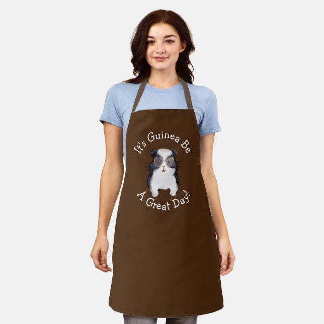 Change ALL TEXT - Guinea Pig Going to Be Great Day Apron (Worn)