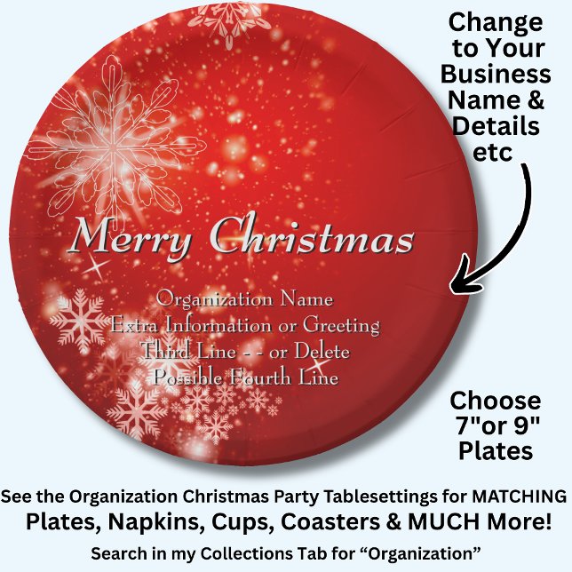 Change ALL Text Organization Christmas 20xx Paper Plates (Creator Uploaded)