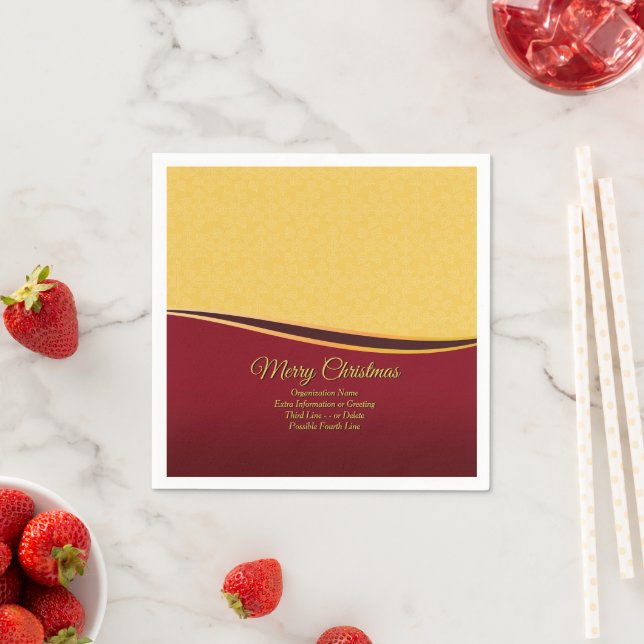 Change ALL Text Organization Christmas Cocktail Napkins (Insitu)