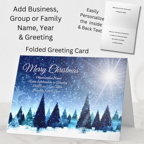 Change ALL Text Organization Christmas Greeting  Card